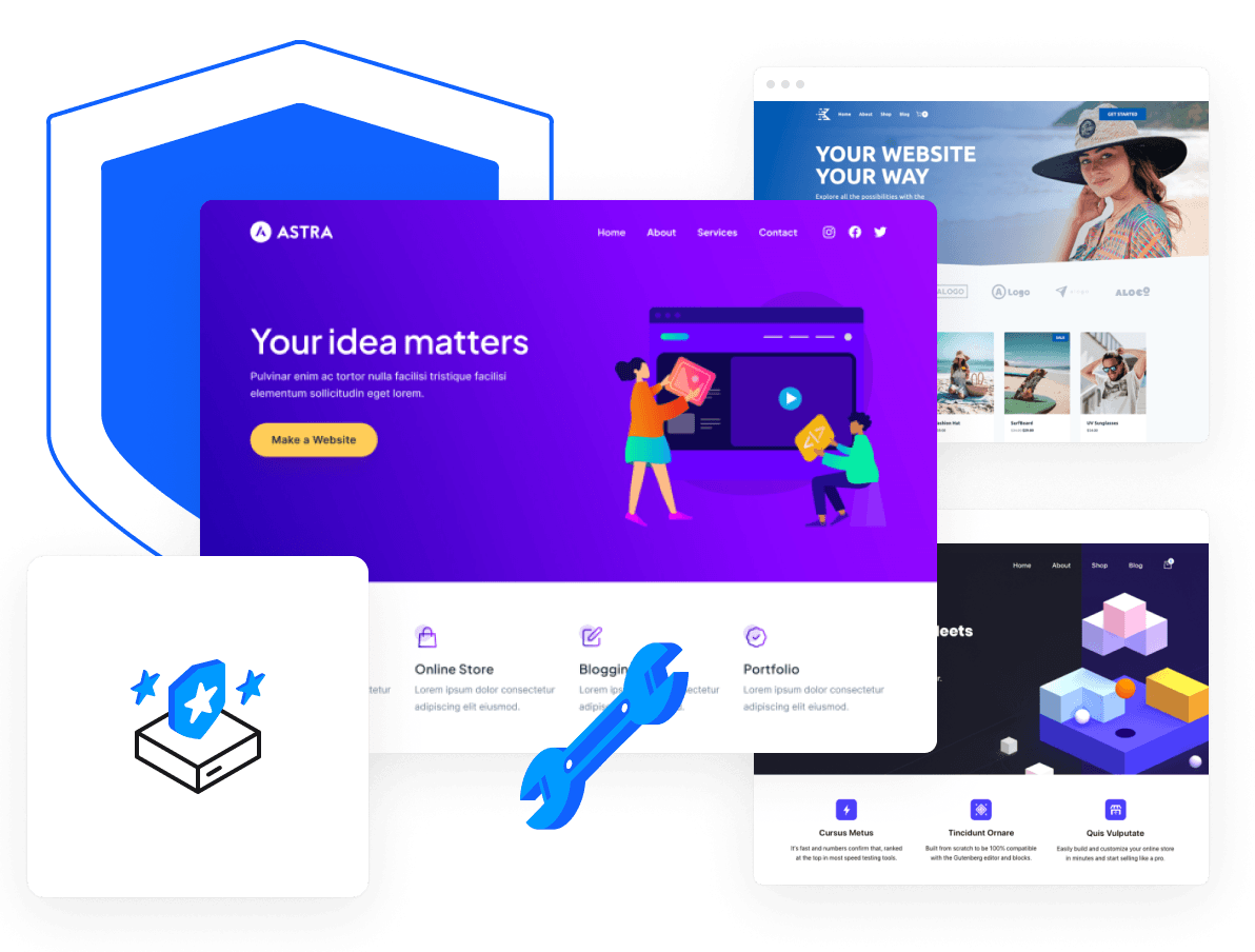 Default style key features list with custom graphic